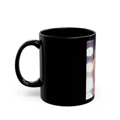 Linda Blair #262 - Partially Topless (Vintage Female Icon) Black Coffee Mug-Go Mug Yourself