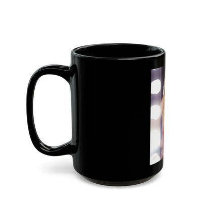 Linda Blair #262 - Partially Topless (Vintage Female Icon) Black Coffee Mug-Go Mug Yourself