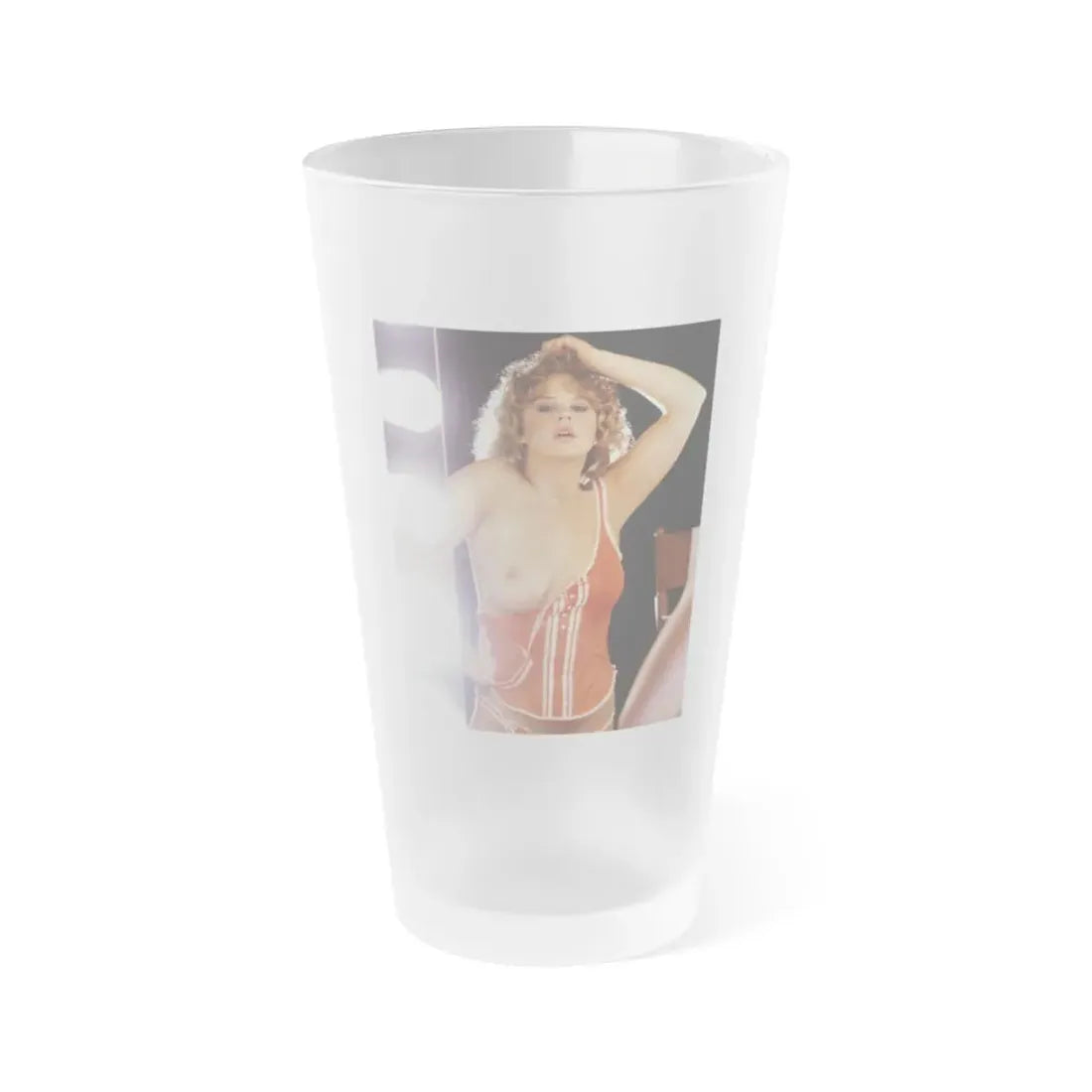 Linda Blair #262 - Partially Topless (Vintage Female Icon) Frosted Pint Glass 16oz 16oz Frosted - Go Mug Yourself
