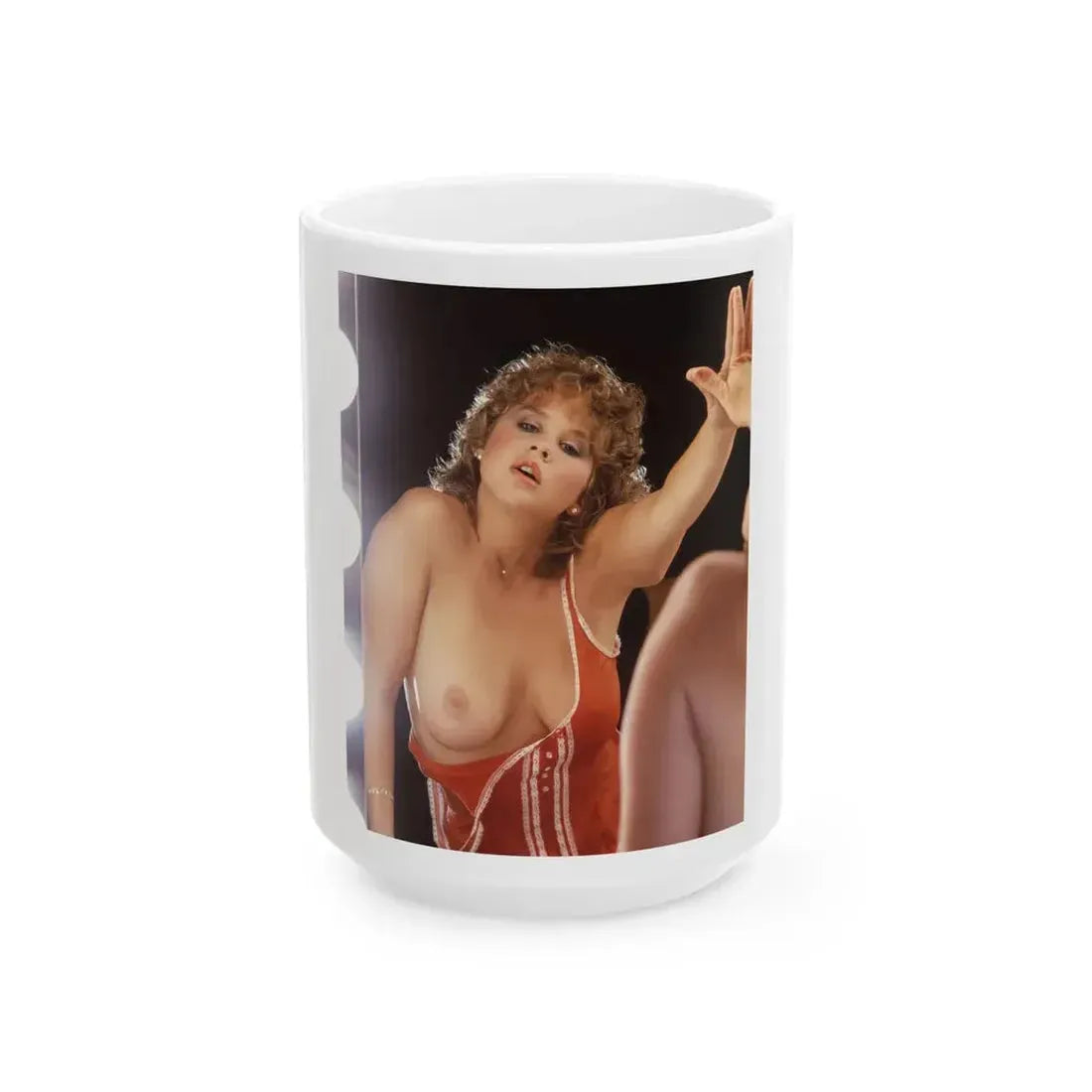 Linda Blair #263 - Partially Topless (Vintage Female Icon) White Coffee Mug 15oz - Go Mug Yourself