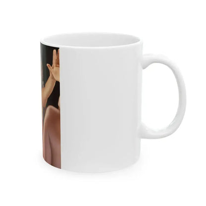 Linda Blair #263 - Partially Topless (Vintage Female Icon) White Coffee Mug - Go Mug Yourself