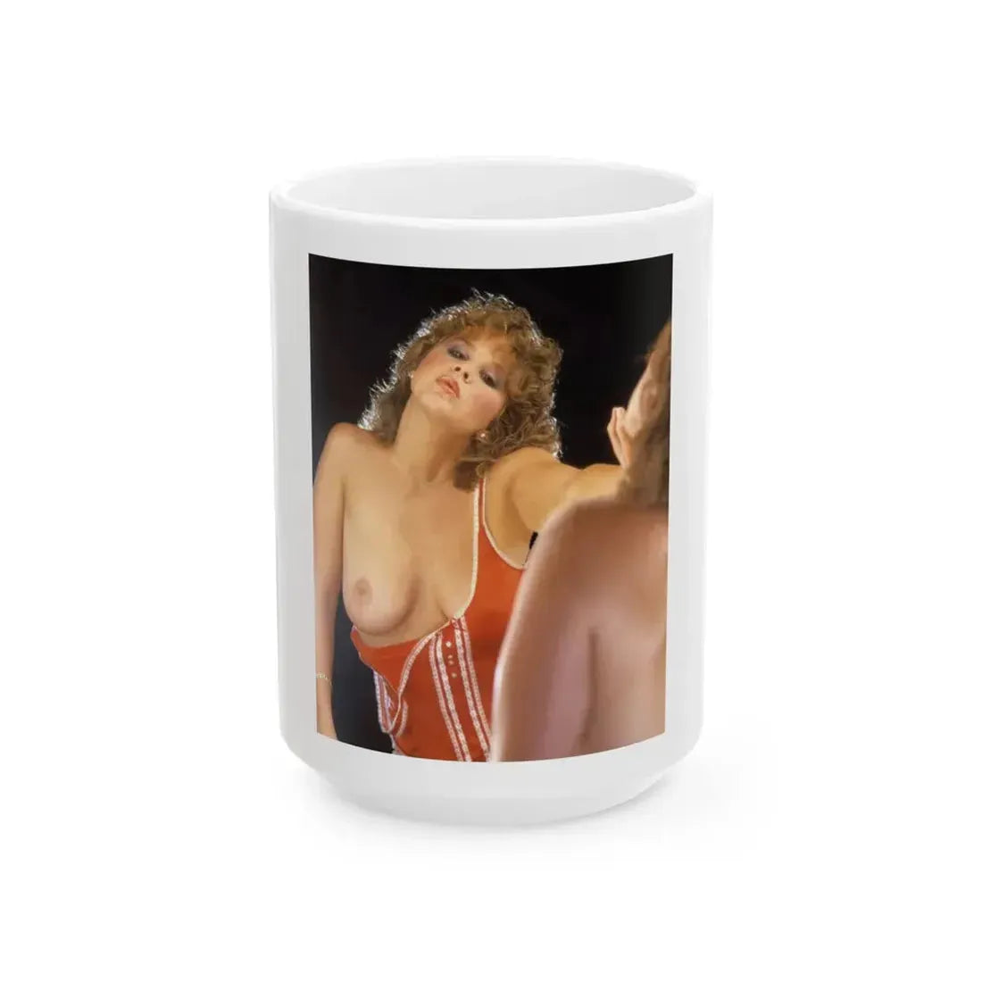 Linda Blair #264 - Partially Topless (Vintage Female Icon) White Coffee Mug 15oz - Go Mug Yourself