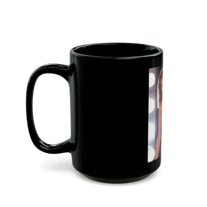 Linda Blair #265 - Partially Topless (Vintage Female Icon) Black Coffee Mug - Go Mug Yourself