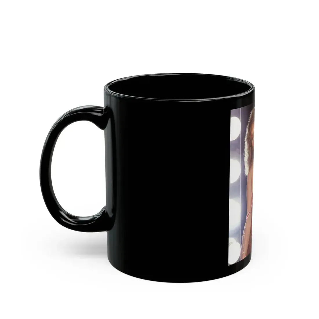 Linda Blair #265 - Partially Topless (Vintage Female Icon) Black Coffee Mug - Go Mug Yourself