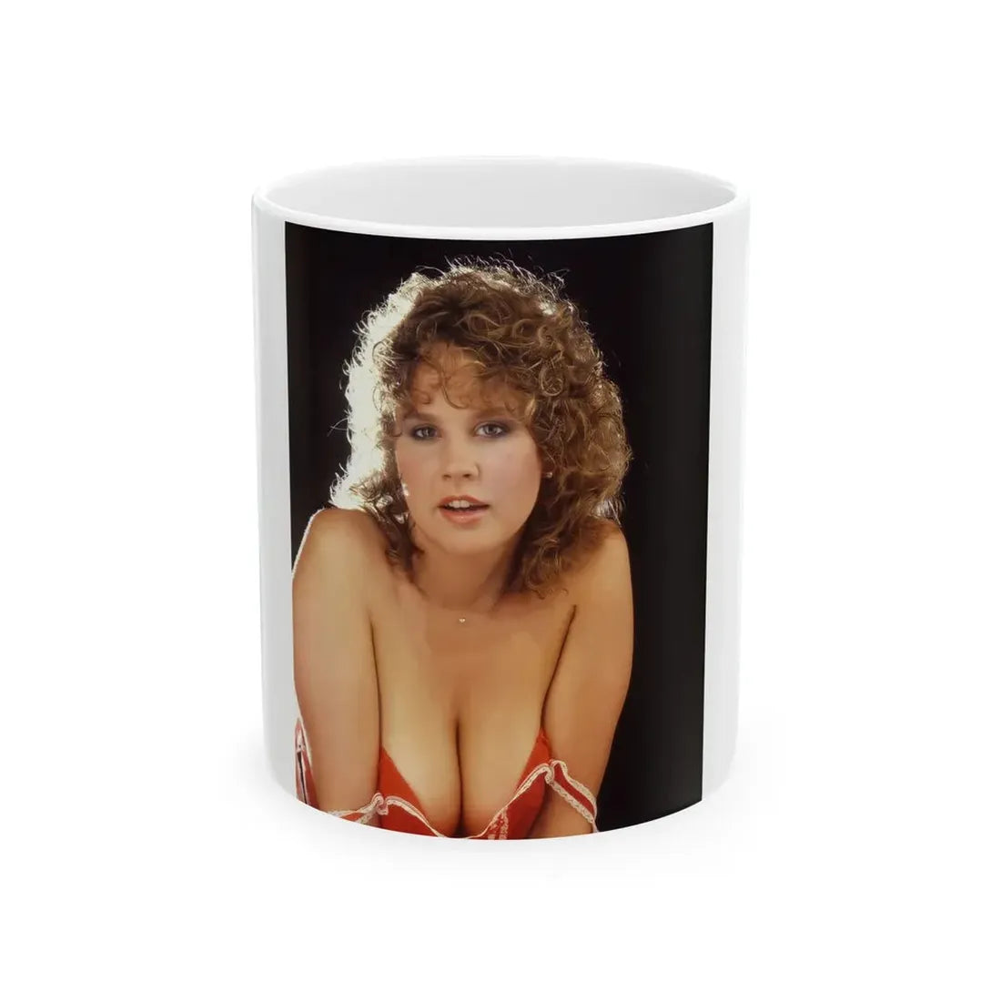 Linda Blair #266 - Partially Topless (Vintage Female Icon) White Coffee Mug 11oz - Go Mug Yourself