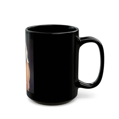 Linda Blair #267 - Partially Topless (Vintage Female Icon) Black Coffee Mug - Go Mug Yourself