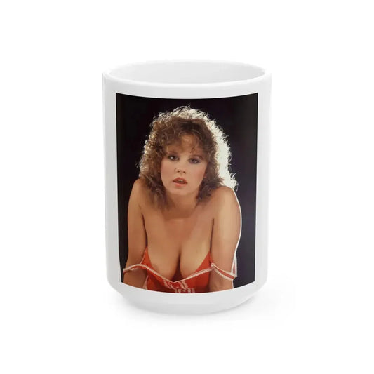 Linda Blair #267 - Partially Topless (Vintage Female Icon) White Coffee Mug 15oz - Go Mug Yourself