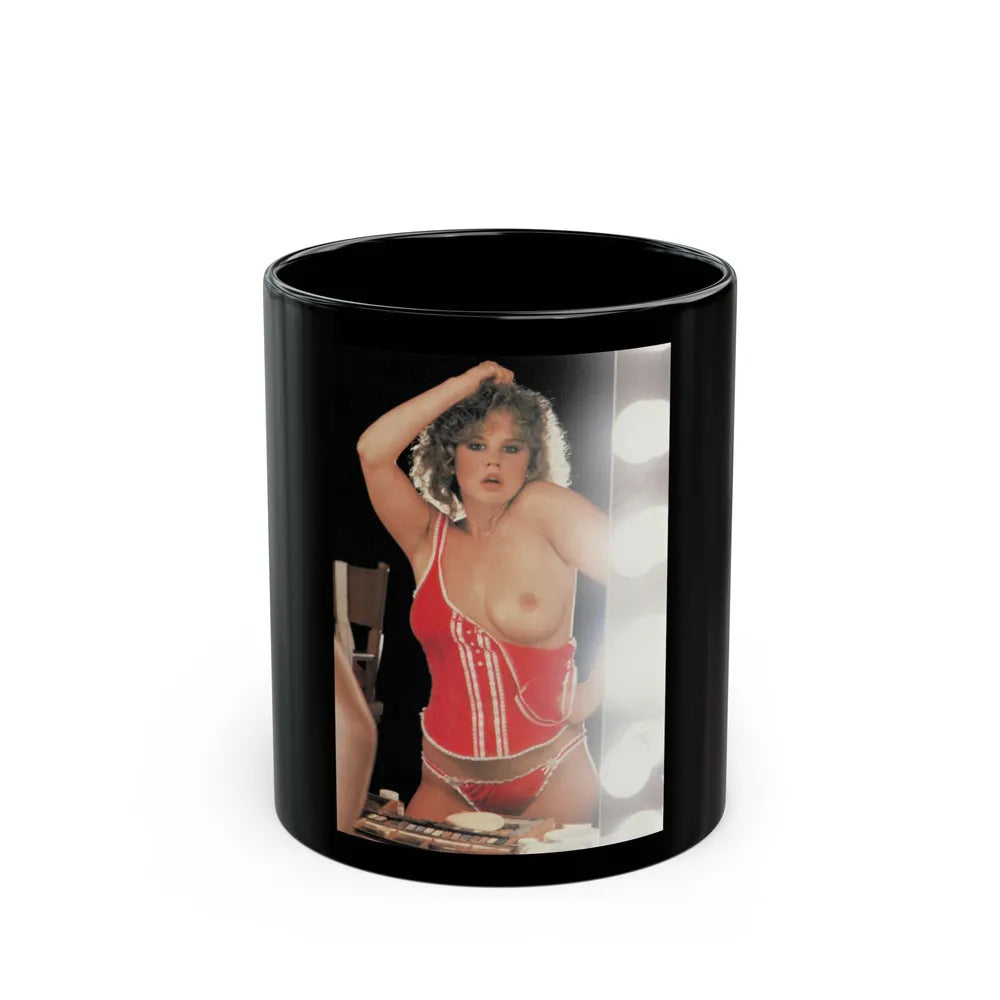 Linda Blair #269 - Partially Topless (Vintage Female Icon) Black Coffee Mug-11oz-Go Mug Yourself