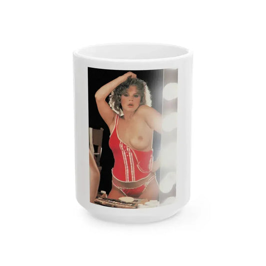 Linda Blair #269 - Partially Topless (Vintage Female Icon) White Coffee Mug 15oz - Go Mug Yourself