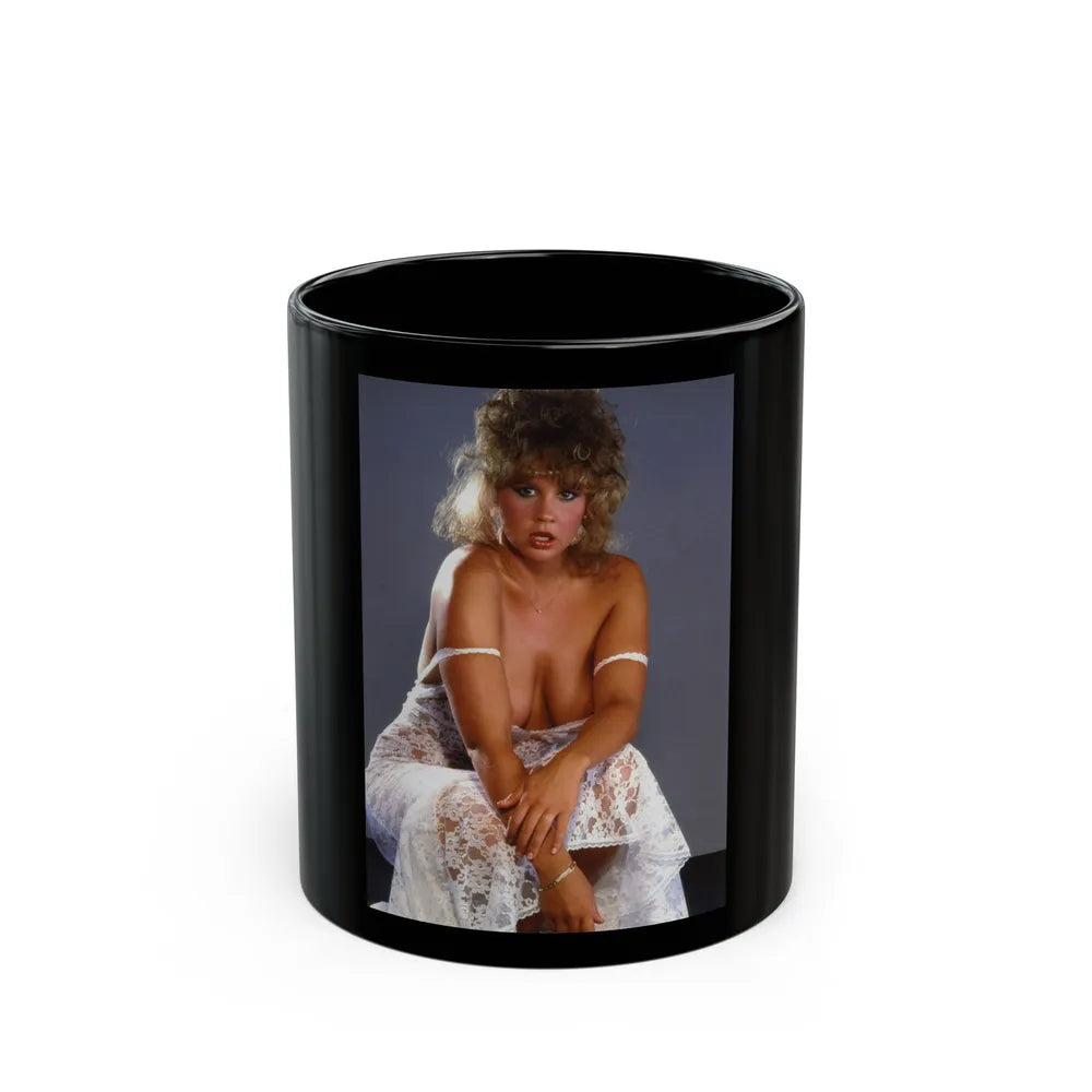 Linda Blair #27 (Vintage Female Icon) Black Coffee Mug-11oz-Go Mug Yourself