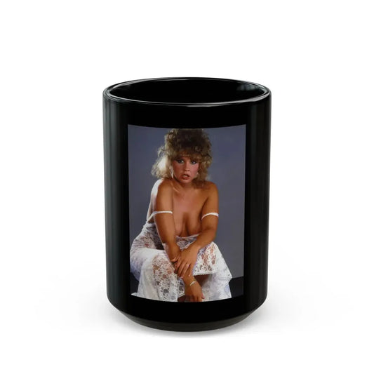 Linda Blair #27 (Vintage Female Icon) Black Coffee Mug 15oz - Go Mug Yourself