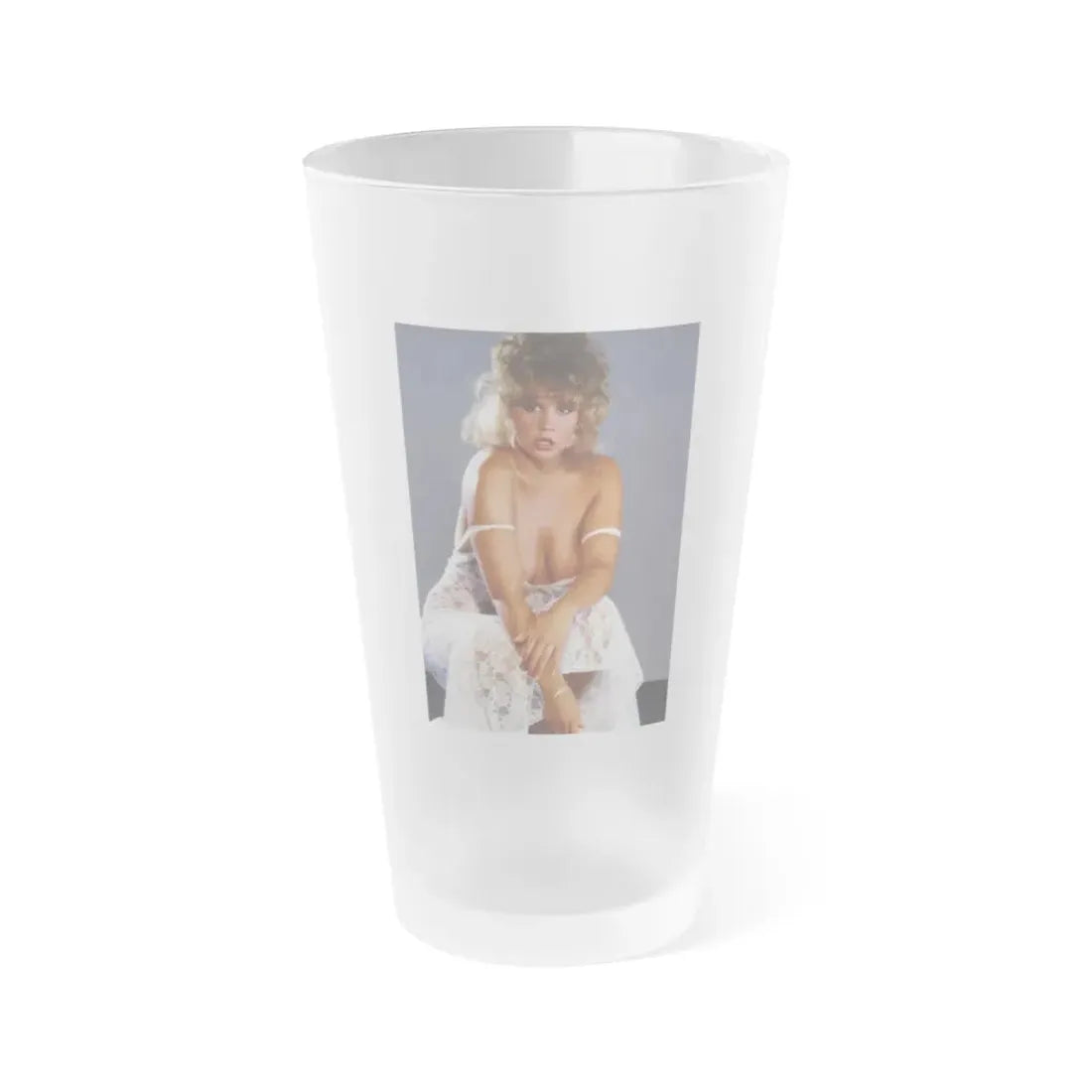Linda Blair #27 (Vintage Female Icon) Frosted Pint Glass 16oz 16oz Frosted - Go Mug Yourself
