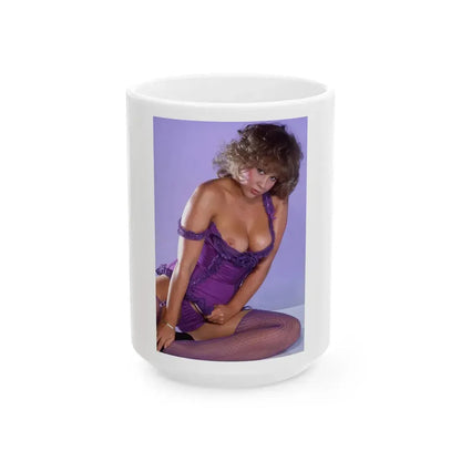 Linda Blair #270 - Partially Topless (Vintage Female Icon) White Coffee Mug 15oz - Go Mug Yourself