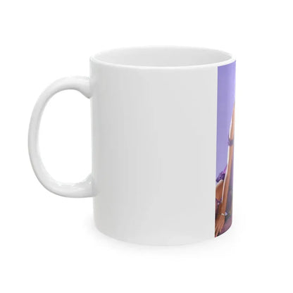 Linda Blair #270 - Partially Topless (Vintage Female Icon) White Coffee Mug - Go Mug Yourself