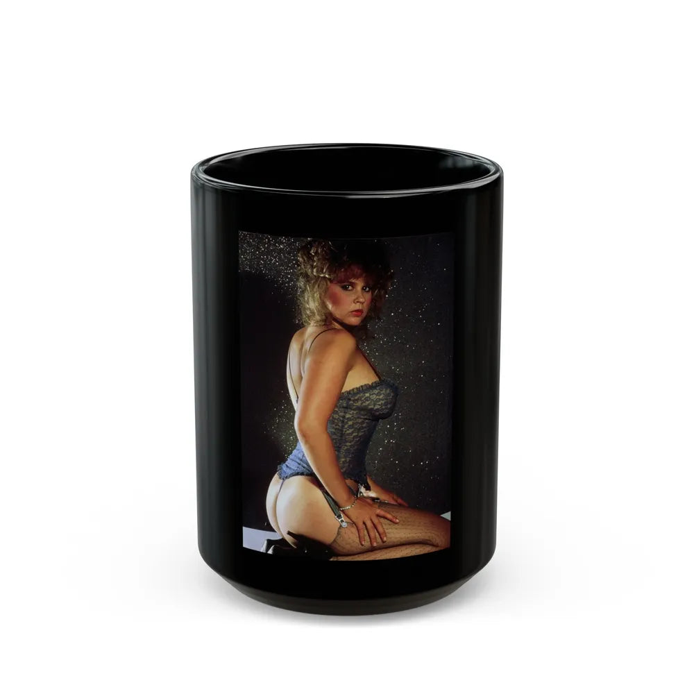 Linda Blair #271 (Vintage Female Icon) Black Coffee Mug-15oz-Go Mug Yourself