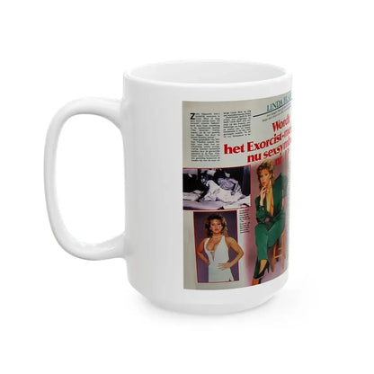 Linda Blair #272 - Kwik Mag. Spread (Vintage Female Icon) White Coffee Mug - Go Mug Yourself