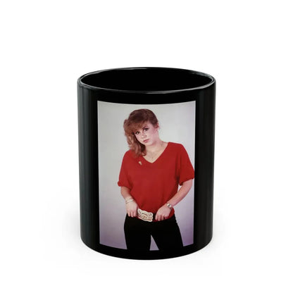 Linda Blair #273 (Vintage Female Icon) Black Coffee Mug 11oz - Go Mug Yourself