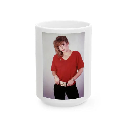Linda Blair #273 (Vintage Female Icon) White Coffee Mug 15oz - Go Mug Yourself
