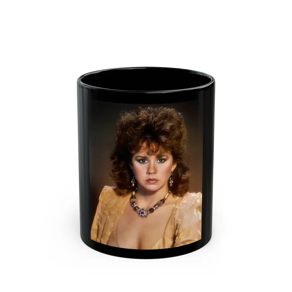 Linda Blair #274 (Vintage Female Icon) Black Coffee Mug-11oz-Go Mug Yourself