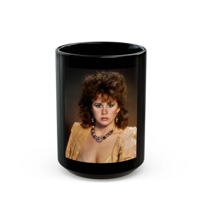 Linda Blair #274 (Vintage Female Icon) Black Coffee Mug-15oz-Go Mug Yourself