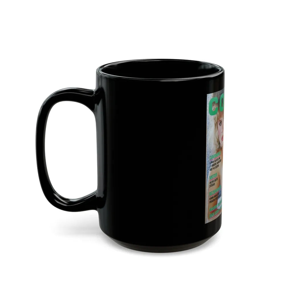 Linda Blair #275 - Mag. Cover (Vintage Female Icon) Black Coffee Mug-Go Mug Yourself