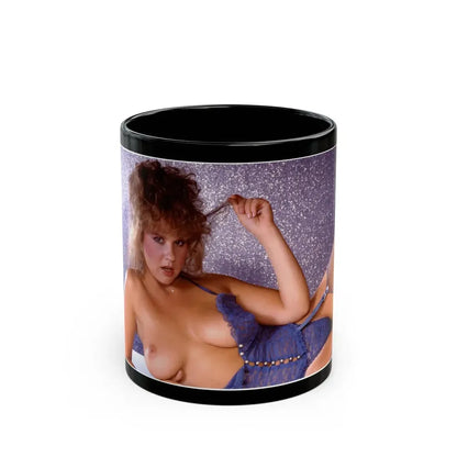 Linda Blair #276 - Topless (Vintage Female Icon) Black Coffee Mug 11oz - Go Mug Yourself