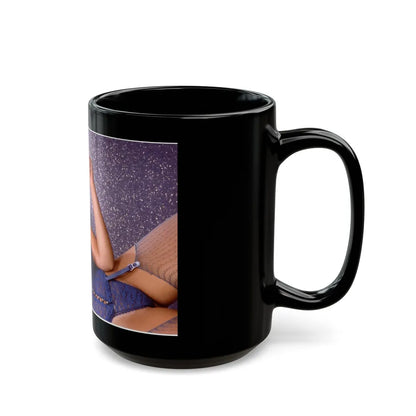 Linda Blair #276 - Topless (Vintage Female Icon) Black Coffee Mug-Go Mug Yourself