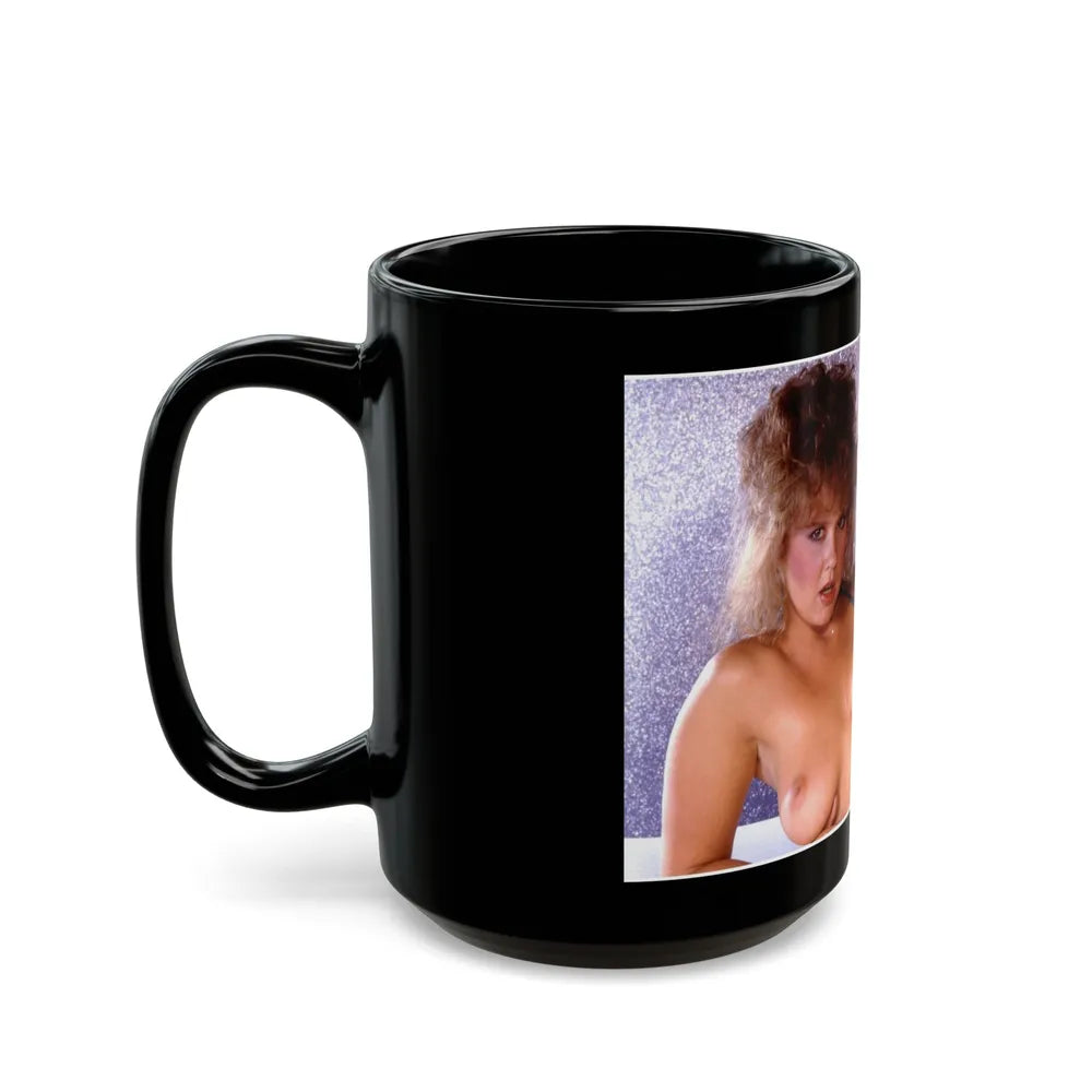 Linda Blair #276 - Topless (Vintage Female Icon) Black Coffee Mug-Go Mug Yourself