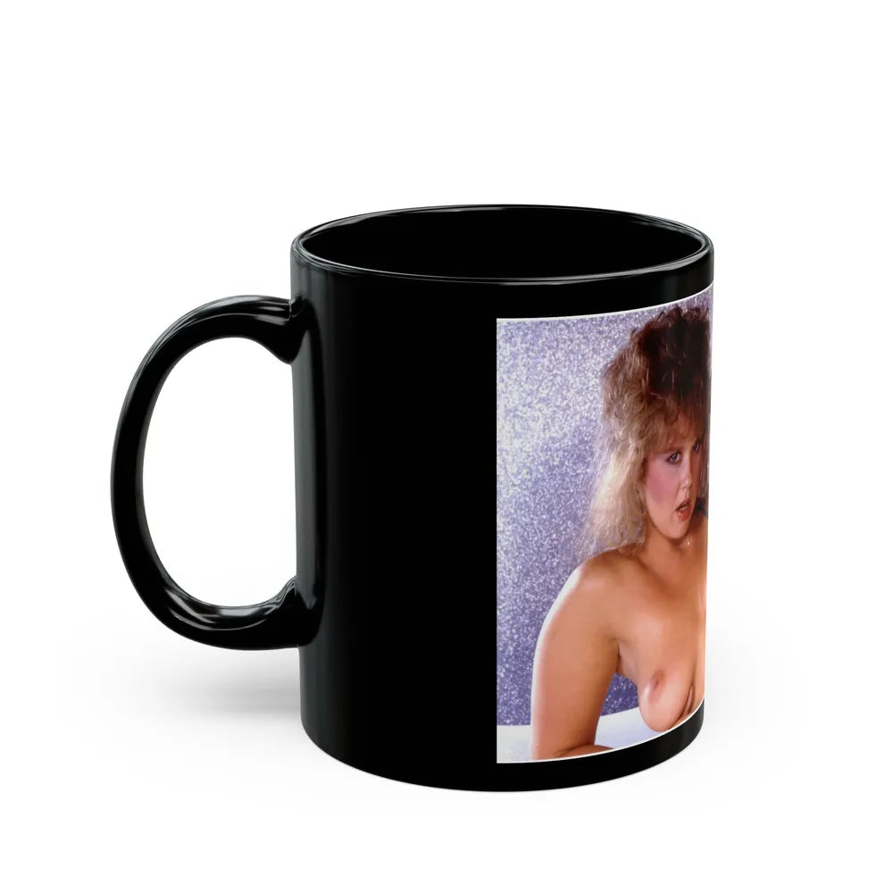 Linda Blair #276 - Topless (Vintage Female Icon) Black Coffee Mug-Go Mug Yourself