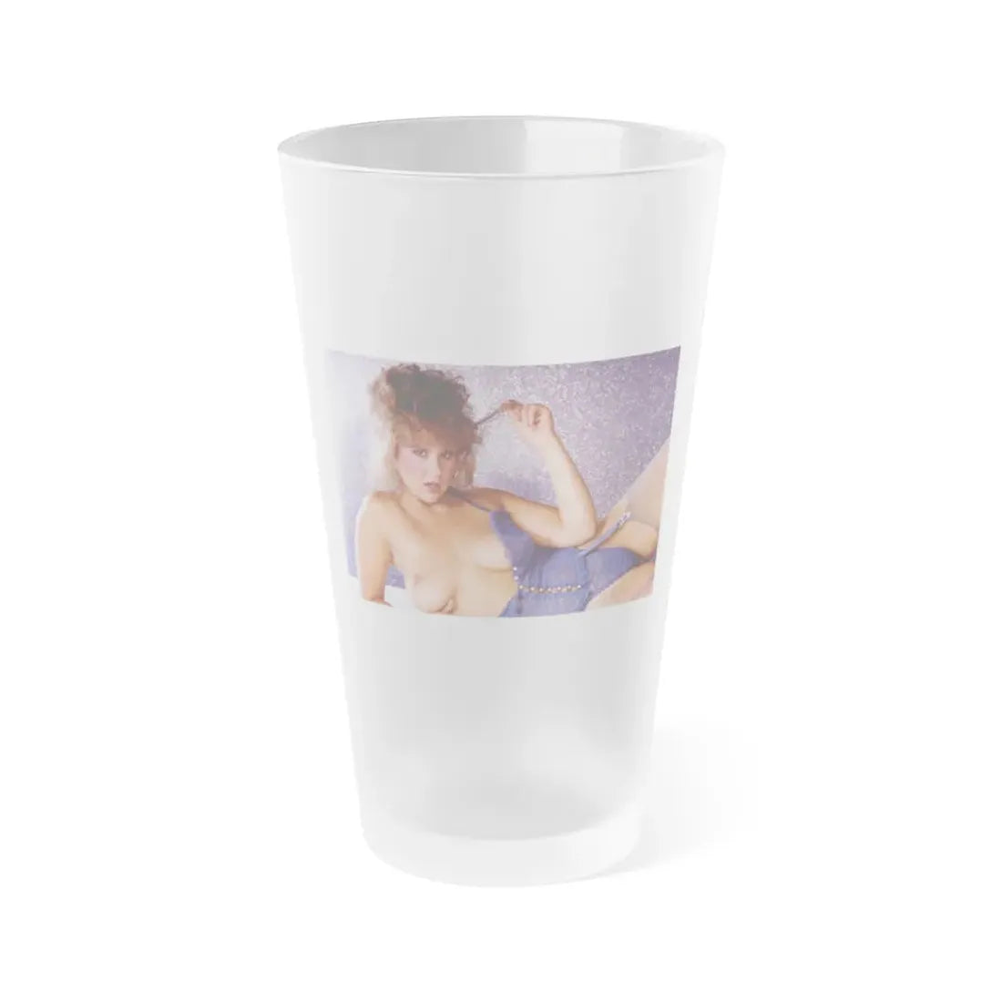 Linda Blair #276 - Topless (Vintage Female Icon) Frosted Pint Glass 16oz 16oz Frosted - Go Mug Yourself