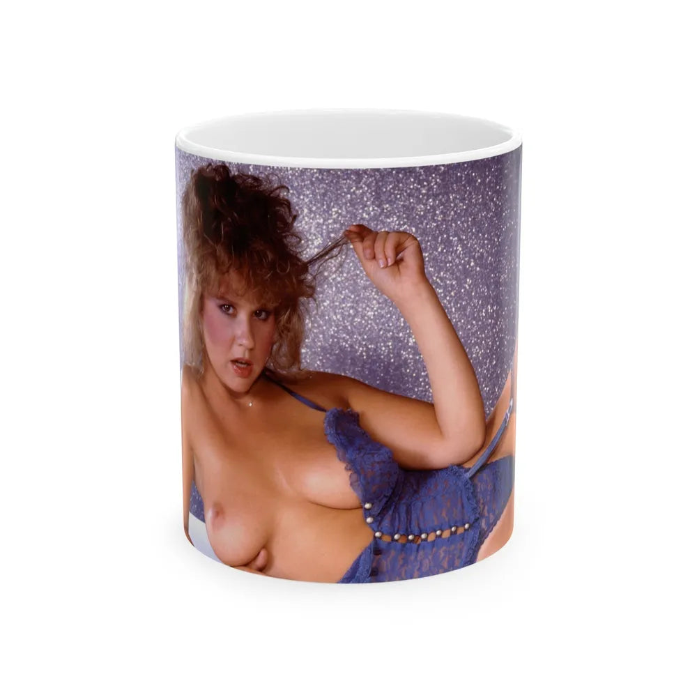 Linda Blair #276 - Topless (Vintage Female Icon) White Coffee Mug-11oz-Go Mug Yourself