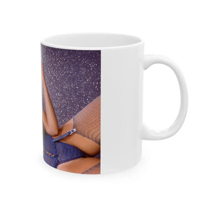 Linda Blair #276 - Topless (Vintage Female Icon) White Coffee Mug - Go Mug Yourself