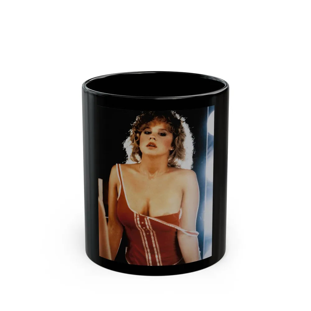 Linda Blair #277 (Vintage Female Icon) Black Coffee Mug-11oz-Go Mug Yourself