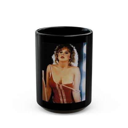 Linda Blair #277 (Vintage Female Icon) Black Coffee Mug-15oz-Go Mug Yourself