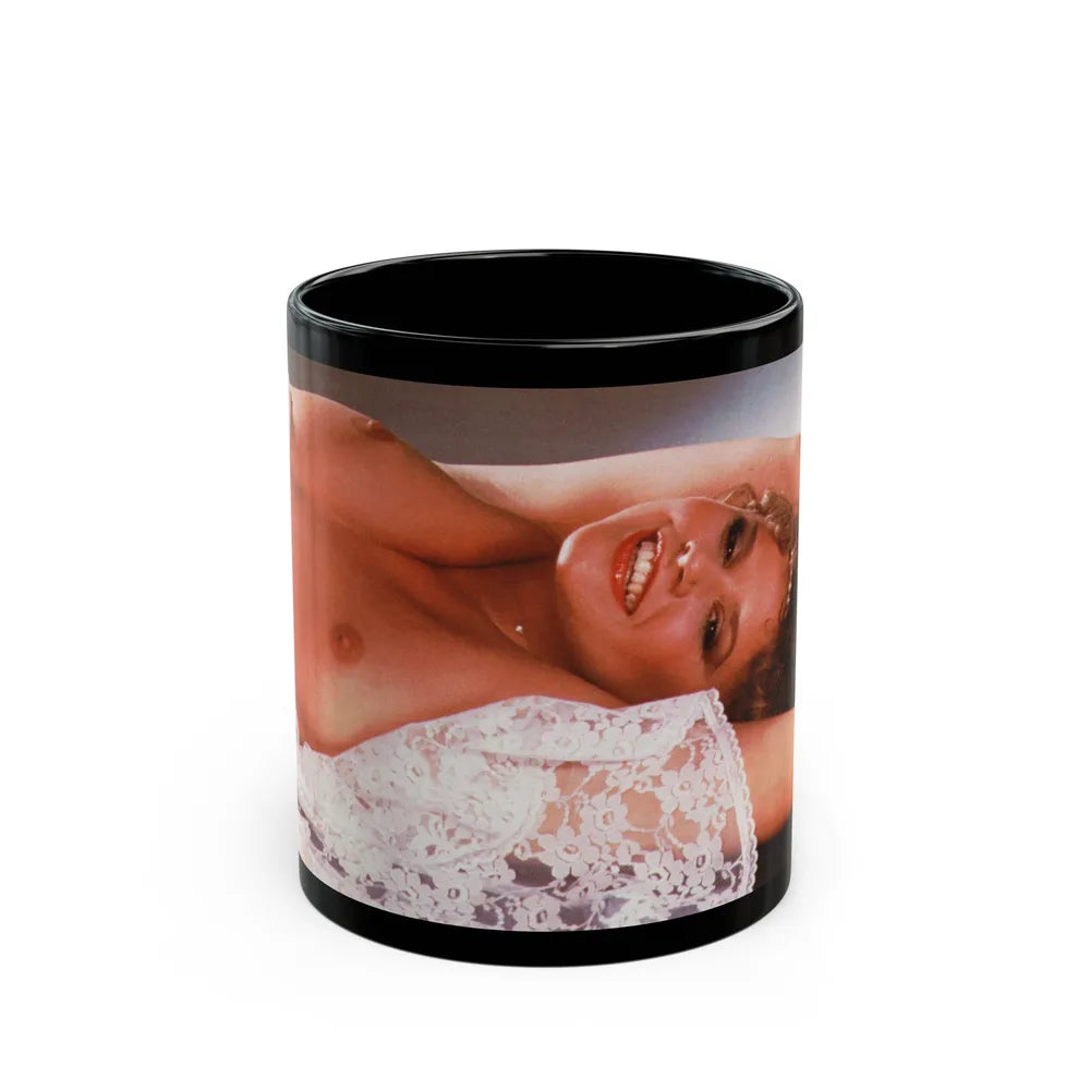 Linda Blair #278 - Topless (Vintage Female Icon) Black Coffee Mug-11oz-Go Mug Yourself