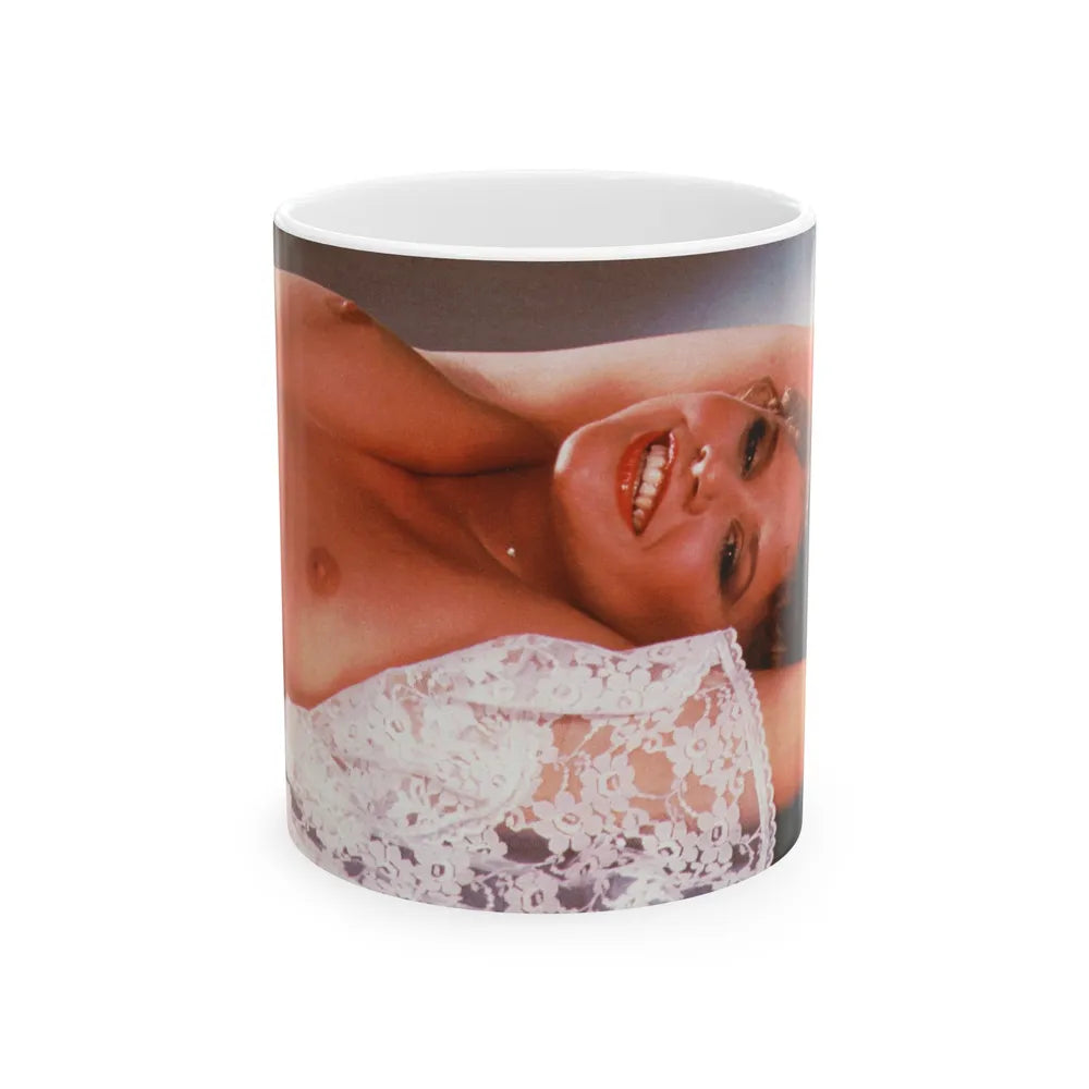 Linda Blair #278 - Topless (Vintage Female Icon) White Coffee Mug-11oz-Go Mug Yourself