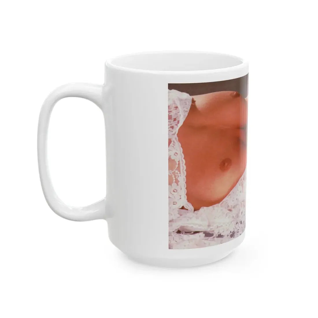 Linda Blair #278 - Topless (Vintage Female Icon) White Coffee Mug - Go Mug Yourself