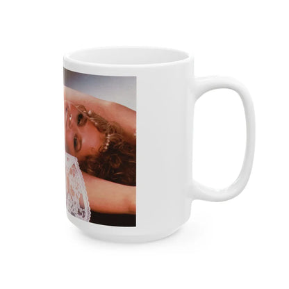 Linda Blair #278 - Topless (Vintage Female Icon) White Coffee Mug-Go Mug Yourself