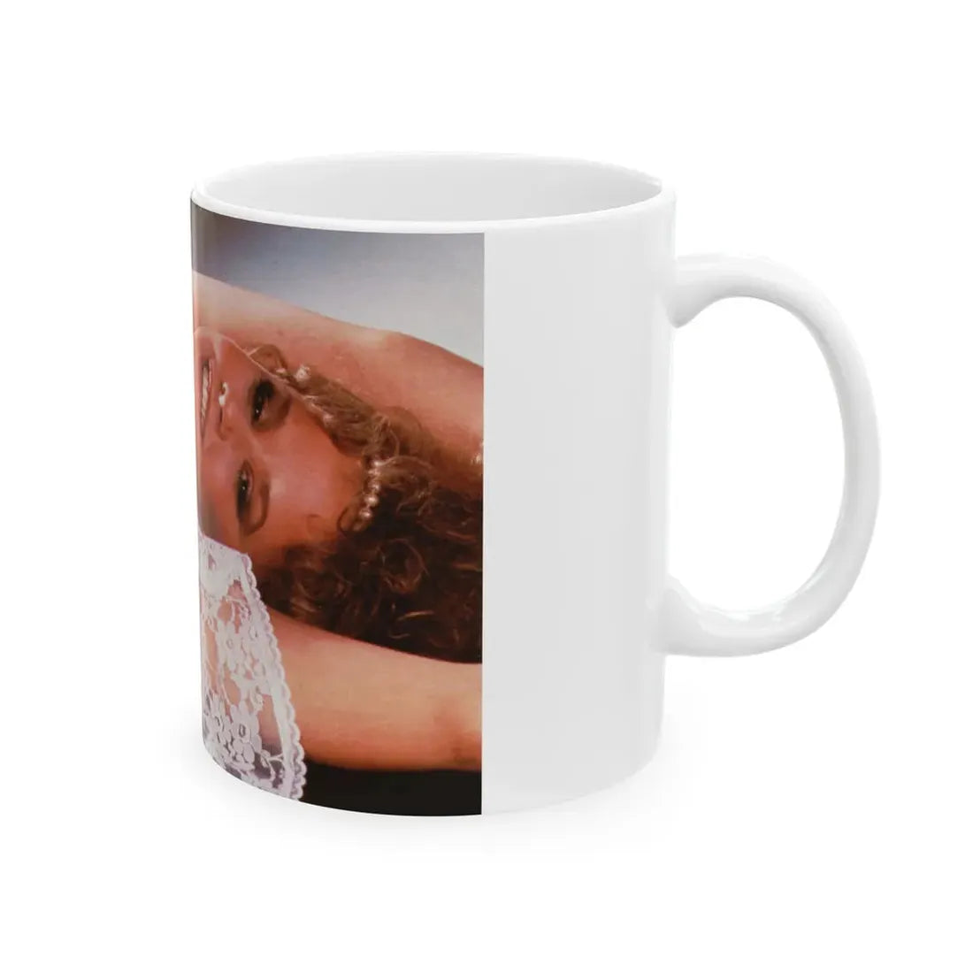 Linda Blair #278 - Topless (Vintage Female Icon) White Coffee Mug - Go Mug Yourself