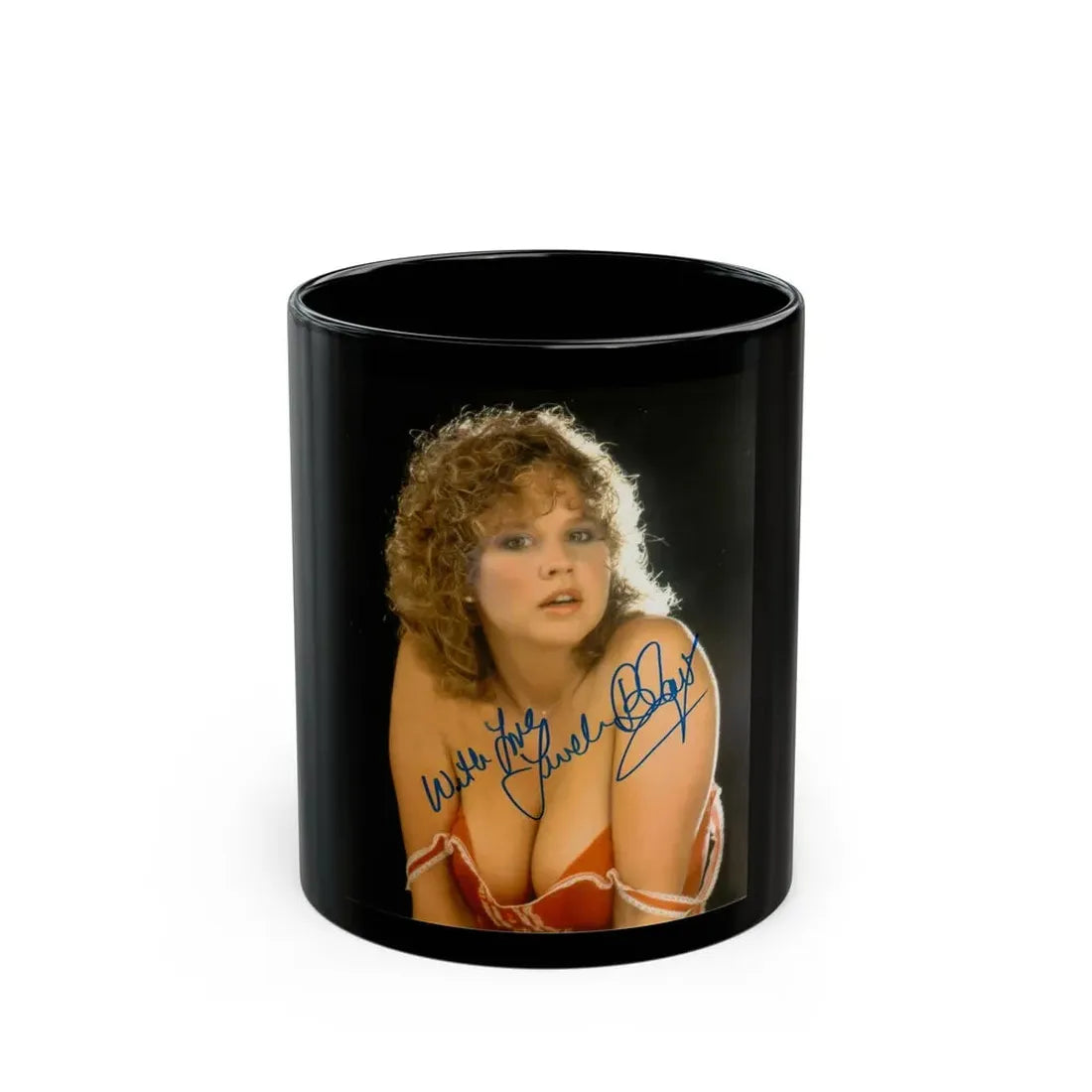Linda Blair #280 (Vintage Female Icon) Black Coffee Mug 11oz - Go Mug Yourself