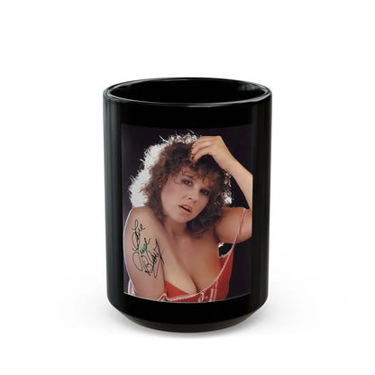 Linda Blair #281 (Vintage Female Icon) Black Coffee Mug-15oz-Go Mug Yourself