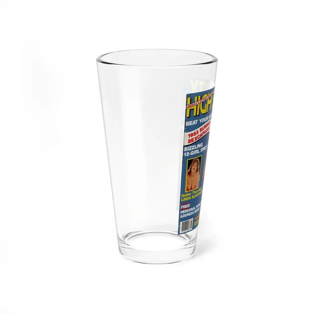 Linda Blair #295 - High Society Mag. August '83 (Vintage Female Icon) Pint Glass 16oz - Go Mug Yourself