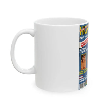 Linda Blair #295 - High Society Mag. August '83 (Vintage Female Icon) White Coffee Mug - Go Mug Yourself