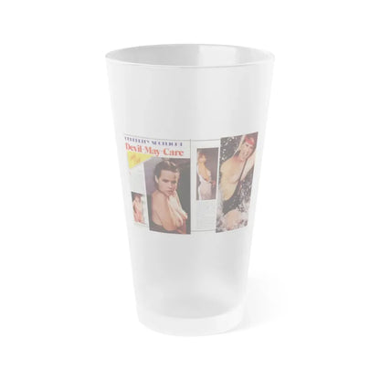 Linda Blair #296 - High Society Mag. August '83 - 2 Pages 4 Photos with, captions & article (Vintage Female Icon) Frosted Pint Glass 16oz 16oz Frosted - Go Mug Yourself