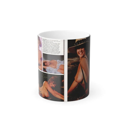 Linda Blair #297 - High Society Mag. August '83 - 2 Pages 3 Photos with, paragraph (Vintage Female Icons) Color Changing Mug 11oz-11oz-Go Mug Yourself