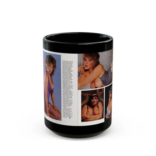 Linda Blair #298 - High Society Mag. August '83 - 2 Pages 4 Photos with, article (Vintage Female Icon) Black Coffee Mug 15oz - Go Mug Yourself