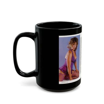 Linda Blair #298 - High Society Mag. August '83 - 2 Pages 4 Photos with, article (Vintage Female Icon) Black Coffee Mug - Go Mug Yourself