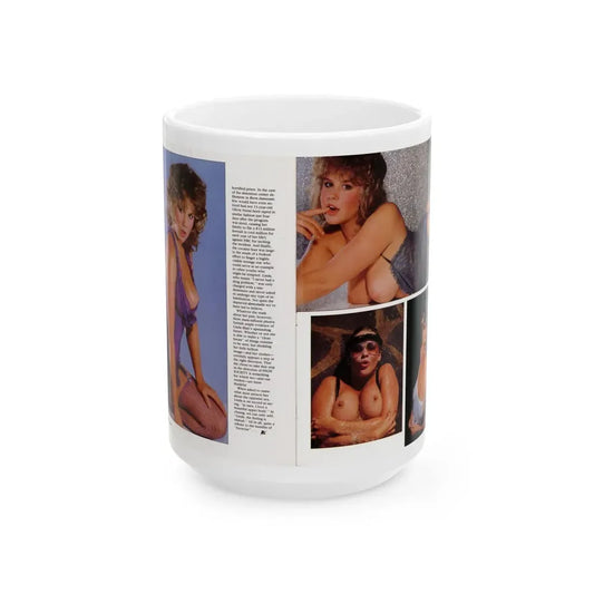 Linda Blair #298 - High Society Mag. August '83 - 2 Pages 4 Photos with, article (Vintage Female Icon) White Coffee Mug 15oz - Go Mug Yourself