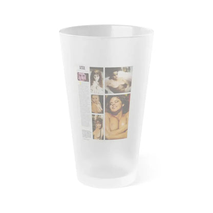 Linda Blair #299 - Celebrity Sleuth Mag. - 1 Page 6 Photos with, article (Vintage Female Icon) Frosted Pint Glass 16oz 16oz Frosted - Go Mug Yourself