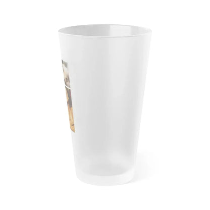 Linda Blair #299 - Celebrity Sleuth Mag. - 1 Page 6 Photos with, article (Vintage Female Icon) Frosted Pint Glass 16oz - Go Mug Yourself
